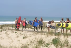 Surfkurs in Lège-Cap-Ferret (ab 5 J.) für alle Levels mit Nomad Surf School Cap Ferret.