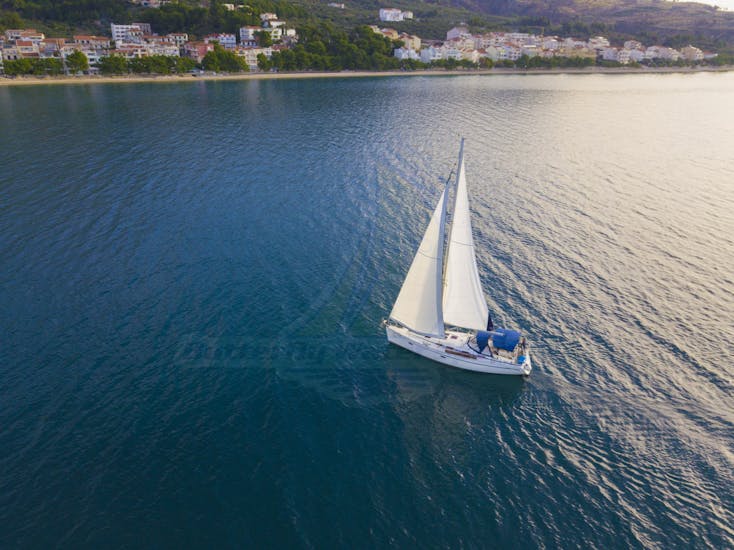 Picture of the sailing boat used for the Private Sailing Trip on the Makarska Riviera from Tučepi with Butterfly Diving & Sailing Makarska.