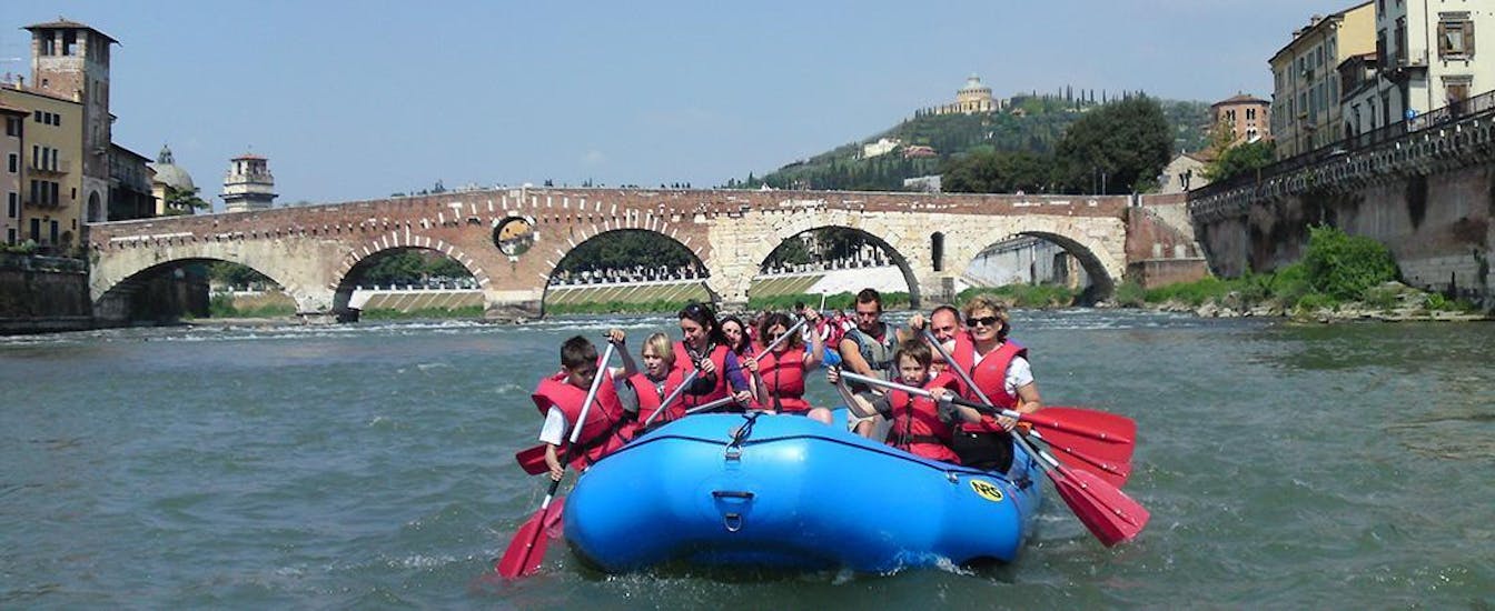 Rafting fácil en Verona - Adige (Etsch).