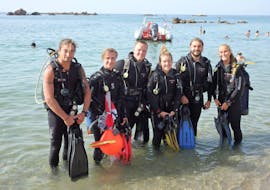 A group after their PADI Scuba Diver Course in Chania for Beginners with Blue Adventures Diving Chania.