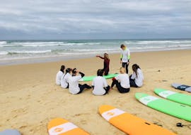 A group of children is participating to the Surfing Lessons for All Levels from 8 years with It's On Surf School.