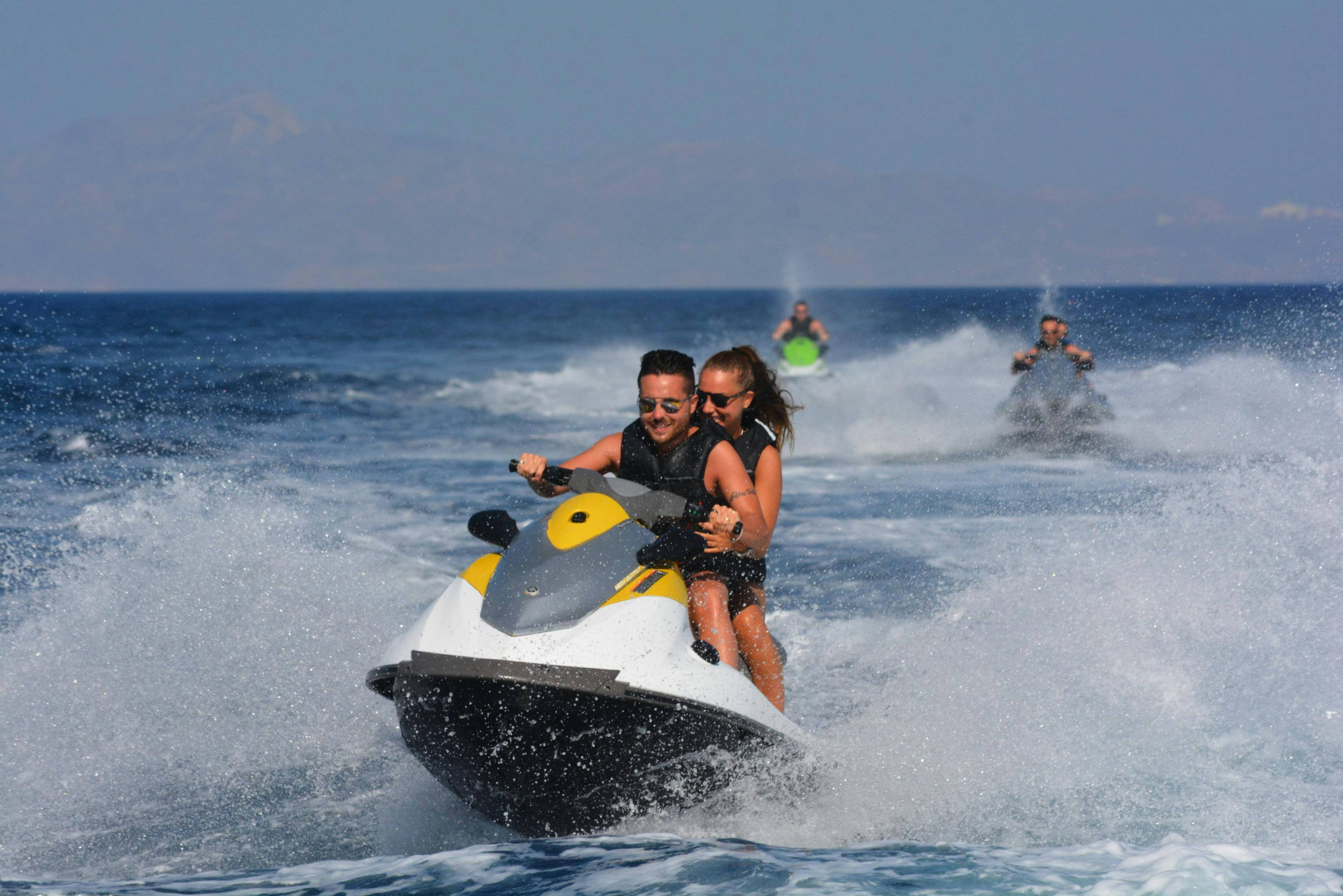 Jet Ski Safari along the Southern Coast of Santorini from Wavesports Santorini Jet Ski Safari along the Southern Coast of Santorini from Wavesports Santorini.