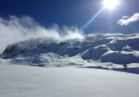 Ski Safari in Davos/Klosters (ab 16 J.) mit Ben&Joe's Private Ski & SB School Davos Eine schöne Winterlandschaft in Davos/ Klosters für die private Ski Safari in Davos/Klosters  (ab 16 J.) mit der Skischule  Ben&Joe's Private Ski & SB School Davos.