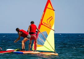Windsurfing Lessons for Kids &amp; Adults - First Timer with Nemely Windsurf &amp; SUP Center Kamari