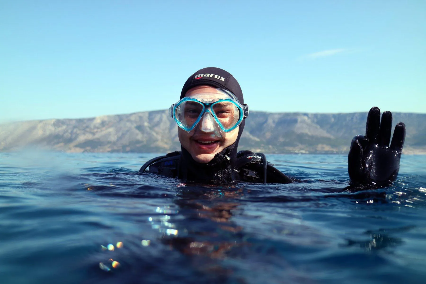 PADI Discover Scuba Diving in Jelsa for Beginners with Black Pearl Diving Center Jelsa A guy during a PADI Discover Scuba Diving in Jelsa for Beginners with Black Pearl Diving Center Jelsa.
