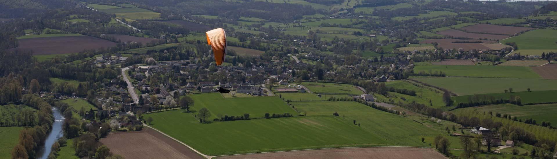 Lange afstand tandem paragliding in Carolles (vanaf 5 j.) - Le mont Saint-Michel.