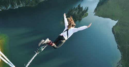 Bungeejumpen bij Stockhorn vanuit een kabelbaan (134m) met Outdoor Interlaken AG Bungeejumpen bij Stockhorn vanuit een kabelbaan (134m) met Outdoor Interlaken AG.