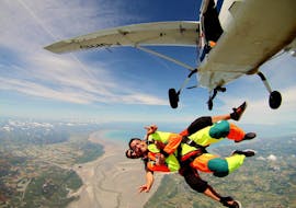 Tandem Skydive above Mont Saint-Michel from 3000m with Abeille Parachutisme Normandie