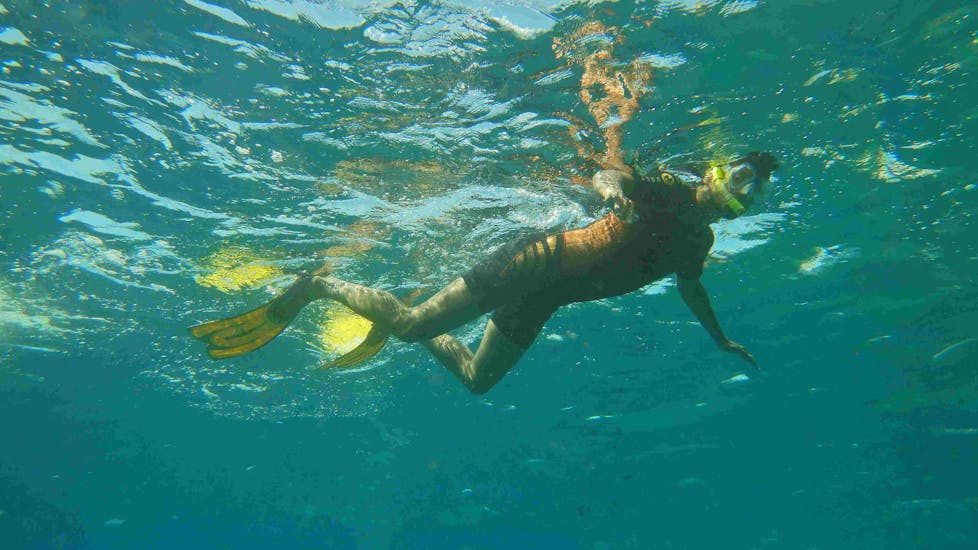 Eine Person, die das Schnorcheln in Kaštel Stari mit dem Diving Center Venus Kaštel Stari genießt.