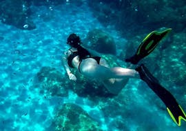 Picture of a person snorkeling during the Snorkeling Trip around Cyprus with The Scuba Base Ayia Napa.