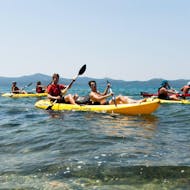 Two people on a kayak during the Sea Kayaking in Zadar - Half Day Tour with Kayak & Bike Adventure Zadar.