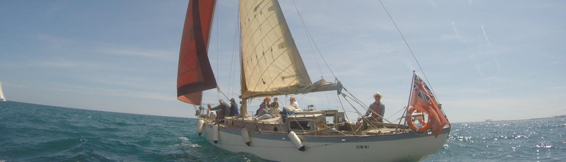 Exclusive Vintage Wooden Sailboat Cruise from Barcelona.