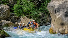 People on the raft during the Classic Rafting on the Cetina River with Raftrek Adventure Travel Croatia.