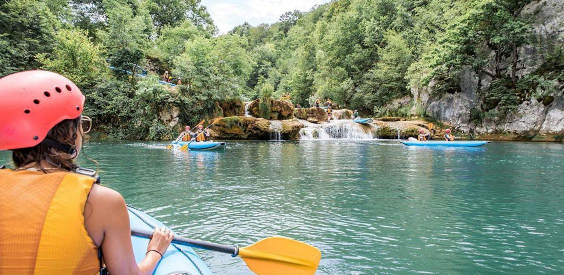 People on Classic Kayaking on the Mreznica River with Raftrek Adventure Travel Croatia.
