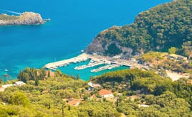 Balade en bateau à Paxos (Gaios), Antipaxos & les Grottes depuis Lefkimmi avec Corfu Cruises.