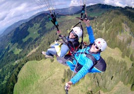 Tandem Paragliding in Bolsterlang an der Hörnerbahn - Panorama mit vogelfrei Allgäu