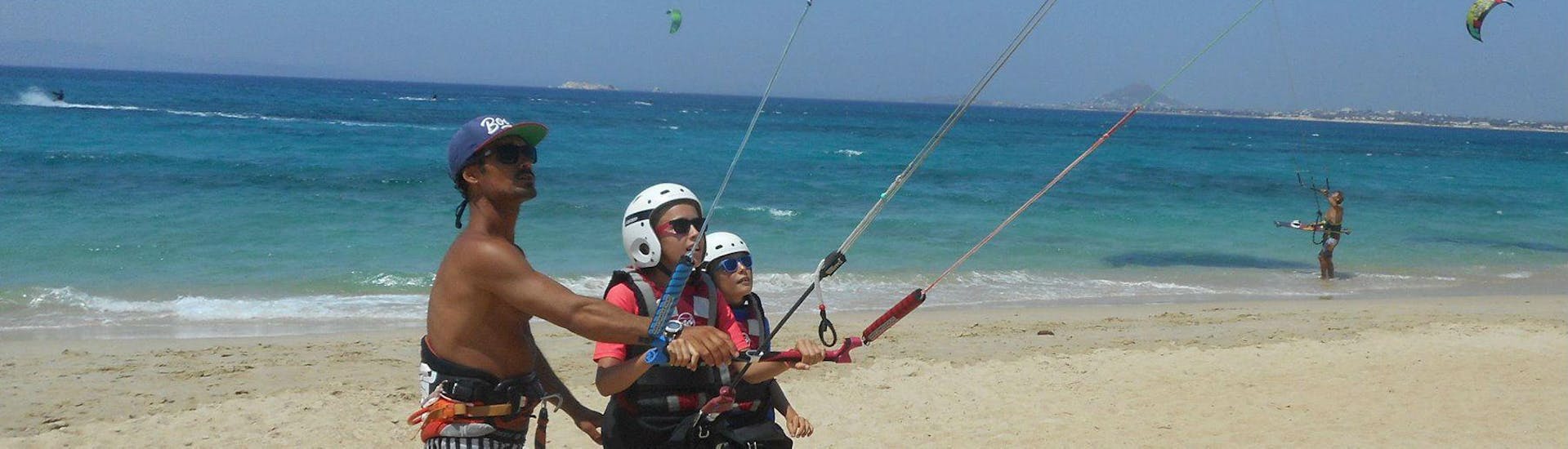 Private Kitesurfing Lessons for 2 - Beginners with Flisvos Kite Centre Naxos - Hero image