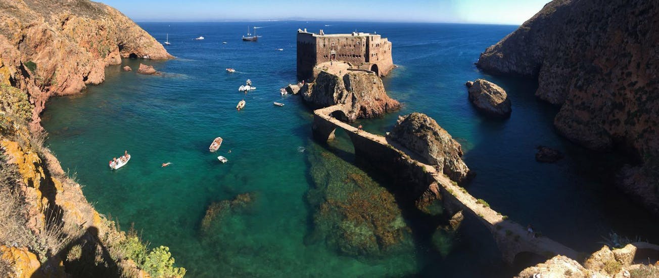 The views from Forte de São João Baptista during the Round-trip from Peniche with stopover at the Berlengas with Feeling Berlengas