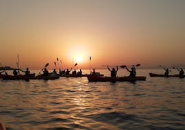 Sunset Sea Kayaking around Lokrum Island with a Swim Break with Adventure Dalmatia Dubrovnik