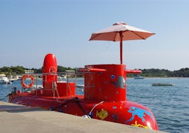 The Semi-U-Boat of Semi Submarine & Jet Boat Novalja in the Adriatic Sea in Novalja. 