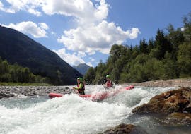 Kano Rafting op de Iller rivier in Blaichach met Outdoorzentrum Allgäu.