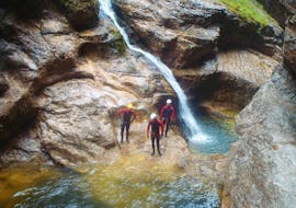 People while Canyoning near Hallein for Adventurers - Jump'n Fun Special with myadventure Schladming.