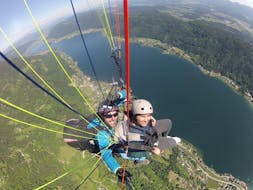 Tandem Paragliding von der Gerlitzen - Thermik Flug mit Adventure-Wings Ossiachersee.