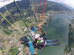 Tandem Paragliding for Kids from Gerlitzen from Adventure-Wings Ossiachersee.