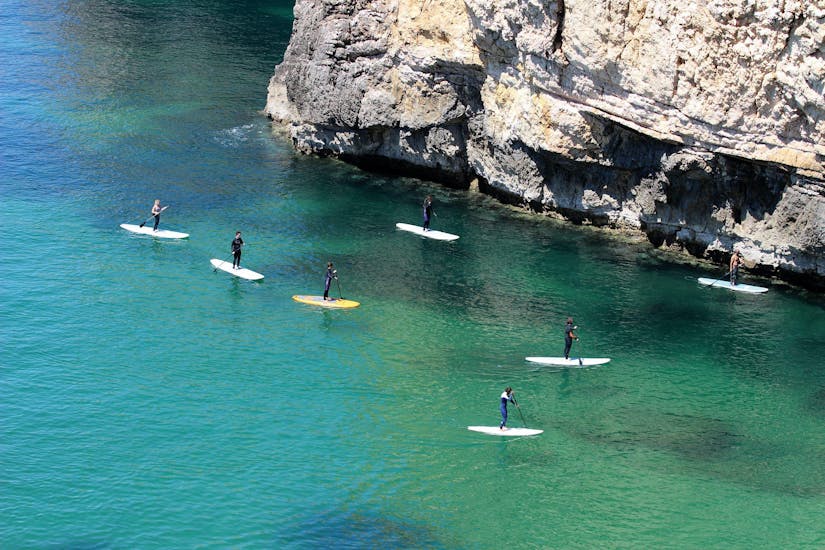 SUP Tour of the Caves and Cliffs near Sagres with Algarve SUP Tours.