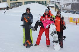 Clases particulares de snowboard para niños y adultos de todos los niveles con Ski School Stuben.