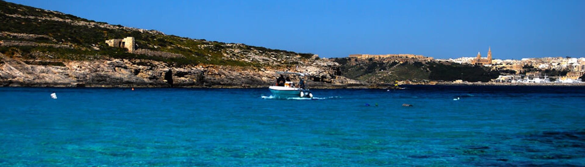 Paseo en barco de Qala a Blue Lagoon Malta con baño en el mar & avistamiento de fauna.