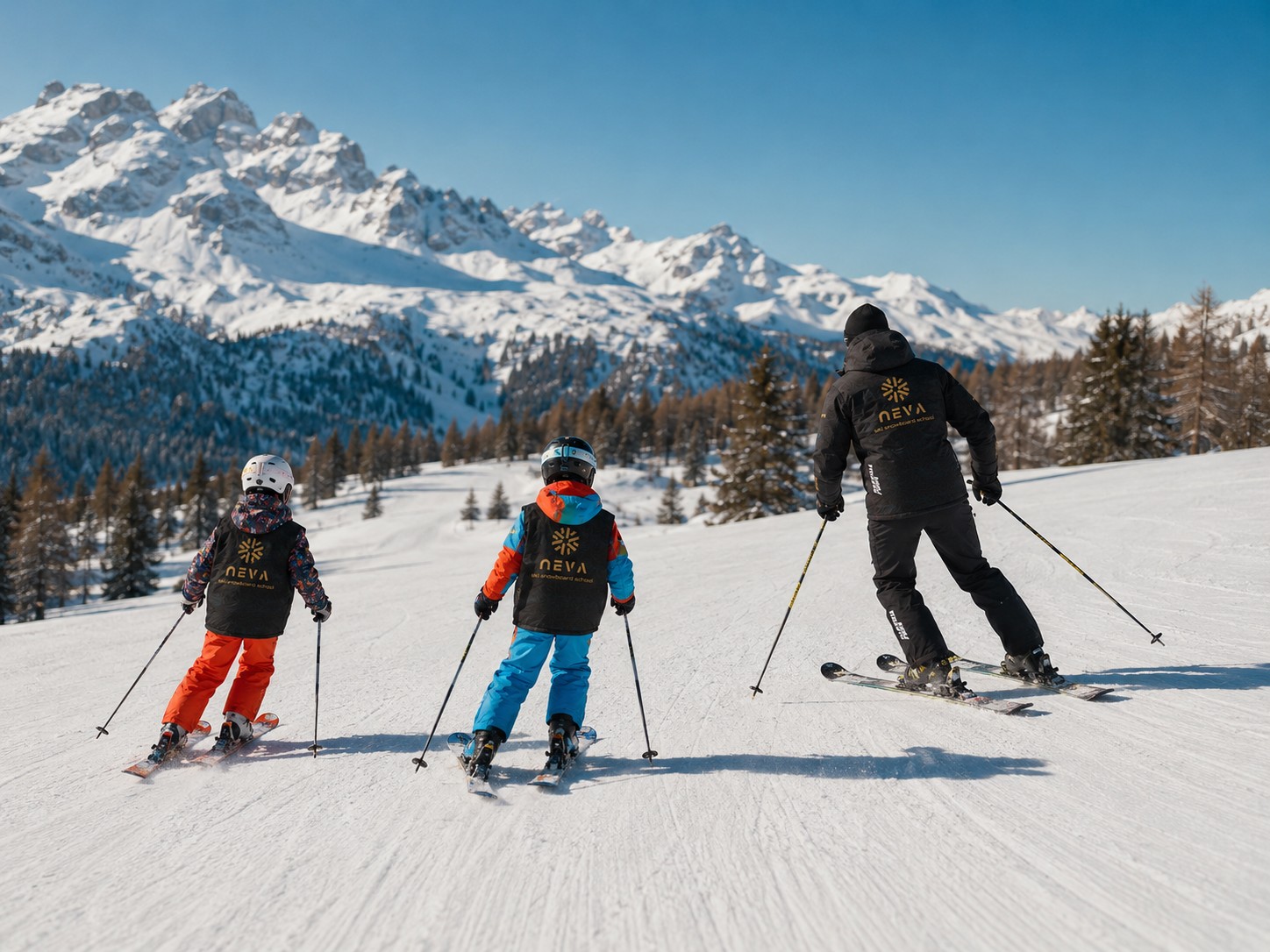 Cours particulier de ski Enfants avec École de ski Neva Val d'Isère.