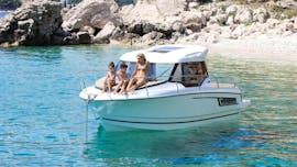 People enjoying the Private Boat Trip to Brač and Hvar from Makarska with Sumartin Rent.