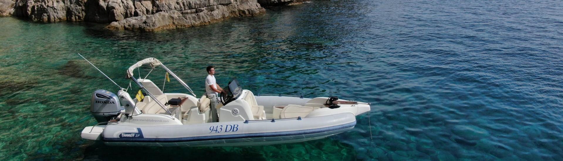 Privé boottocht van Dubrovnik naar Mljet met zwemmen & wild spotten.