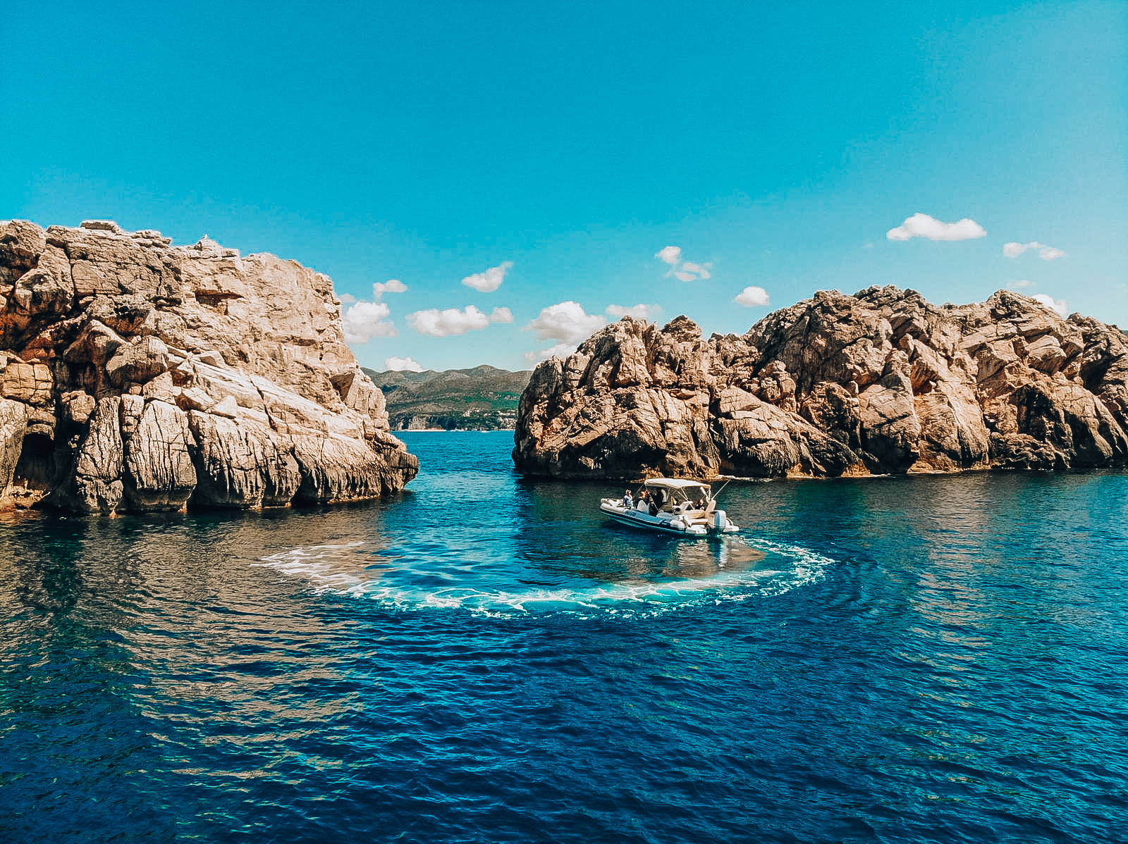 A private boat trip goes to elaphiti islands with Rewind Dubrovnik by boat.