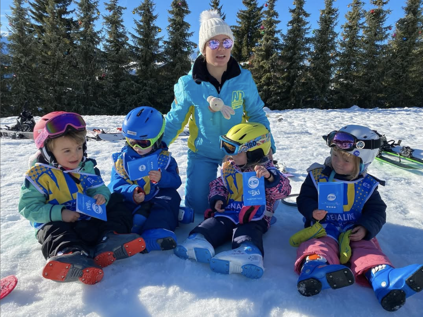 Skilessen voor kinderen (3-5 jaar) - Max 6 per groep met Adrenaline Ski School Verbier.