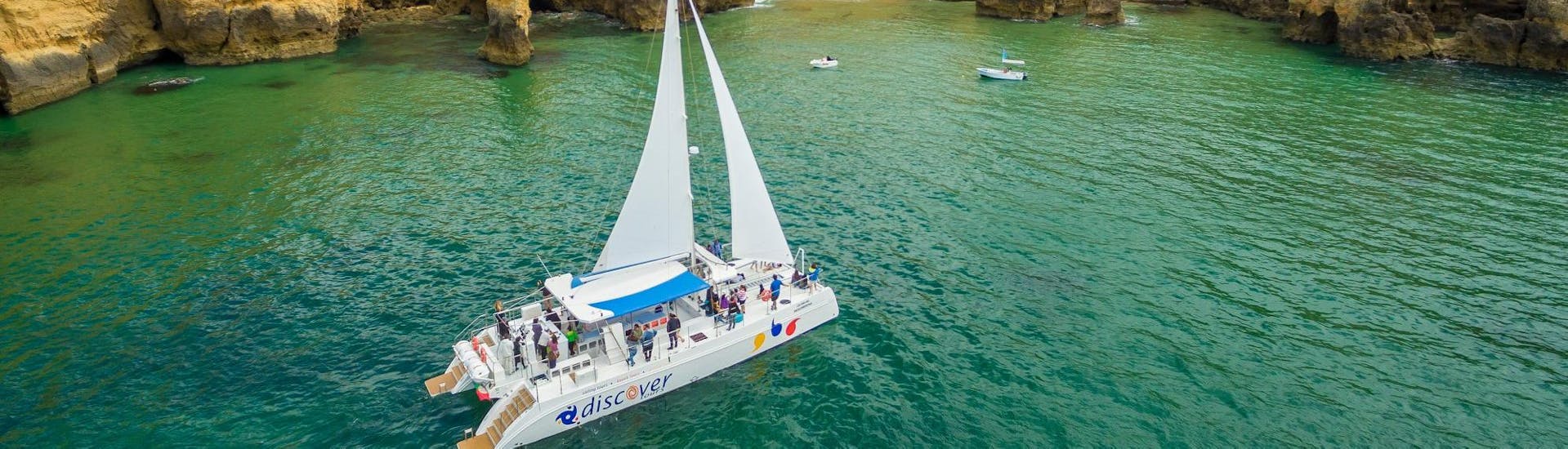 Boat on a Catamaran Tour on the Golden Coast in Lagos by Discover Tours.