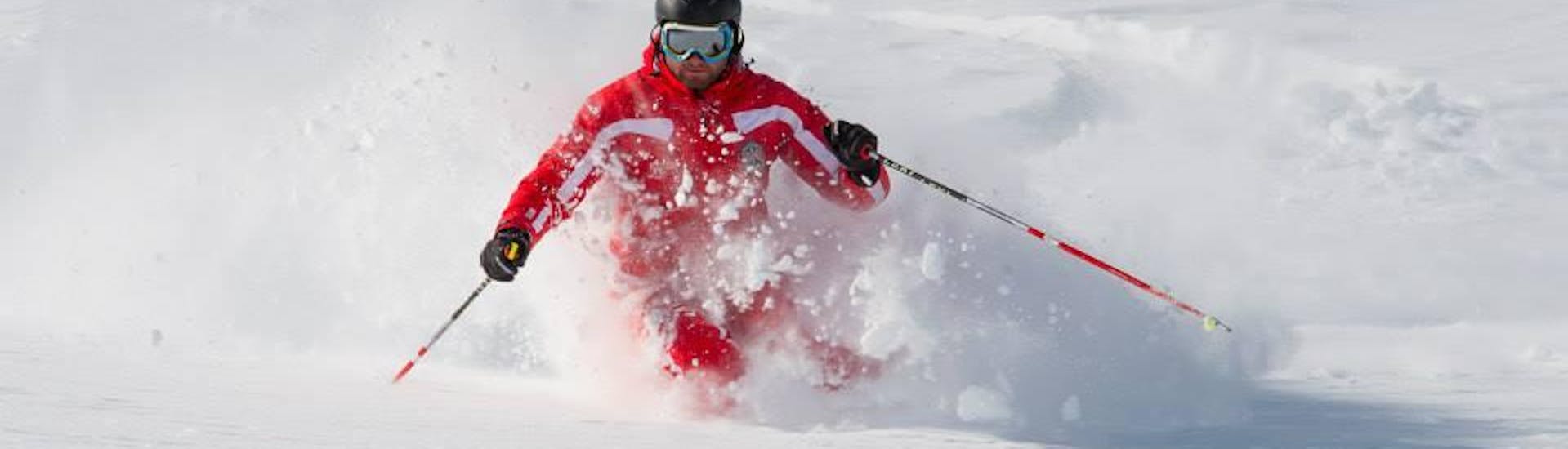 Ski instructor in the snow at Speikboden - Campo Tures (Sand in Taufers) - Private Off-Piste Skiing Lessons for All Levels.