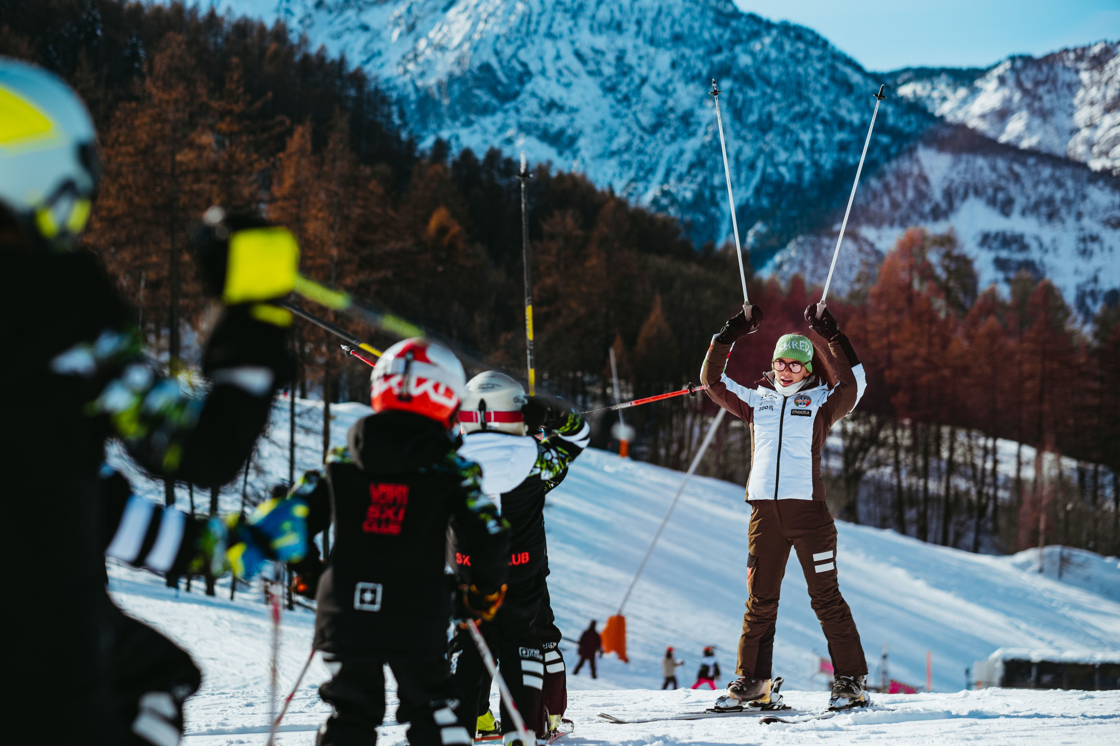 Clases de esquí para niños (3-15 años) - principantes - Navidad.