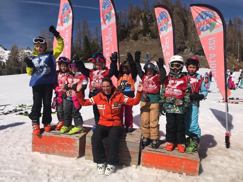 Cours de ski Enfants - Avancé avec Scuola Sci Civetta - Val di Zoldo Pecol.