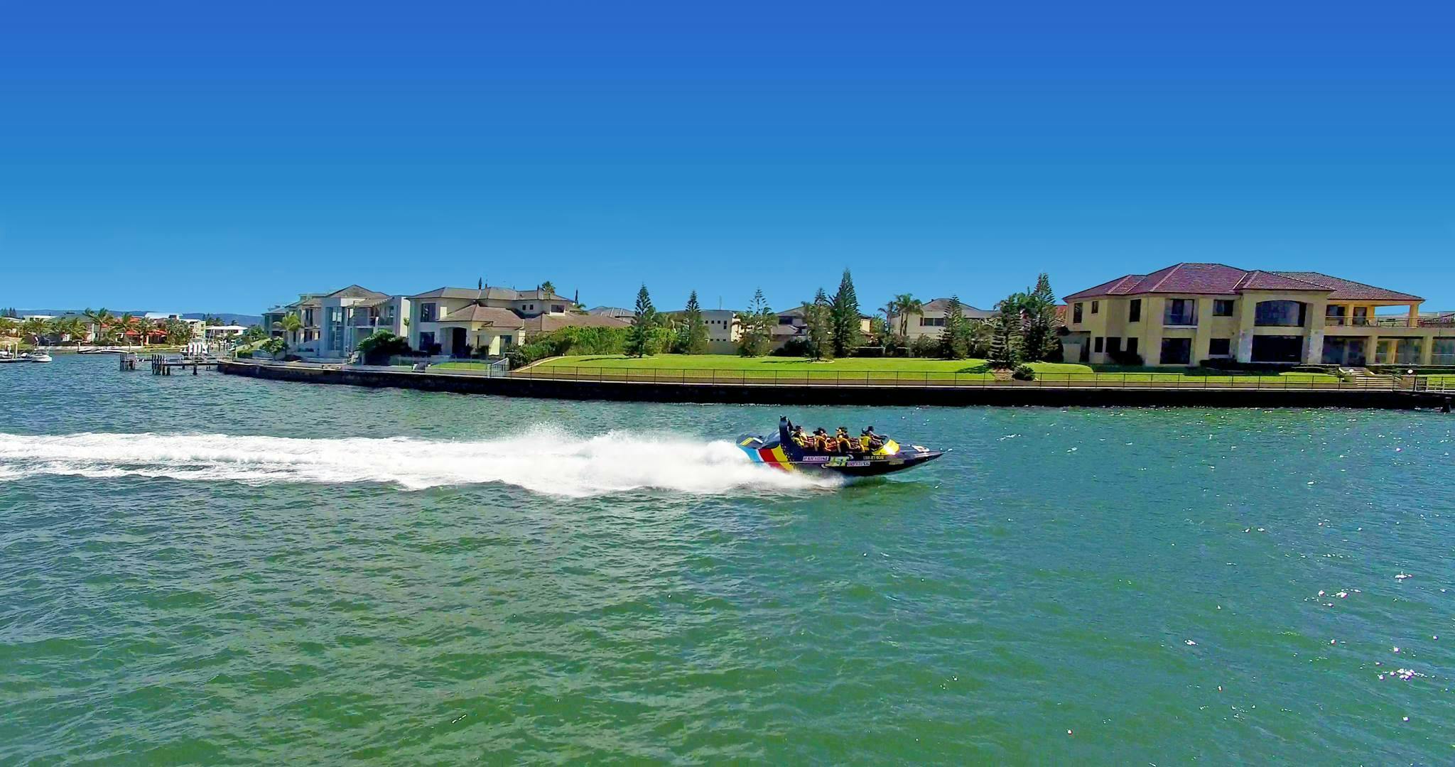 Cruising on the river during Tour in a Jet Boat on the Gold Coast - Surfers Paradise organized by Paradise Jet Boating Gold Coast.