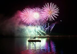 Fireworks are illuminating the sky during the Boat Trip in Funchal Bay during the Atlantic Festival Fireworks with VMT Madeira.
