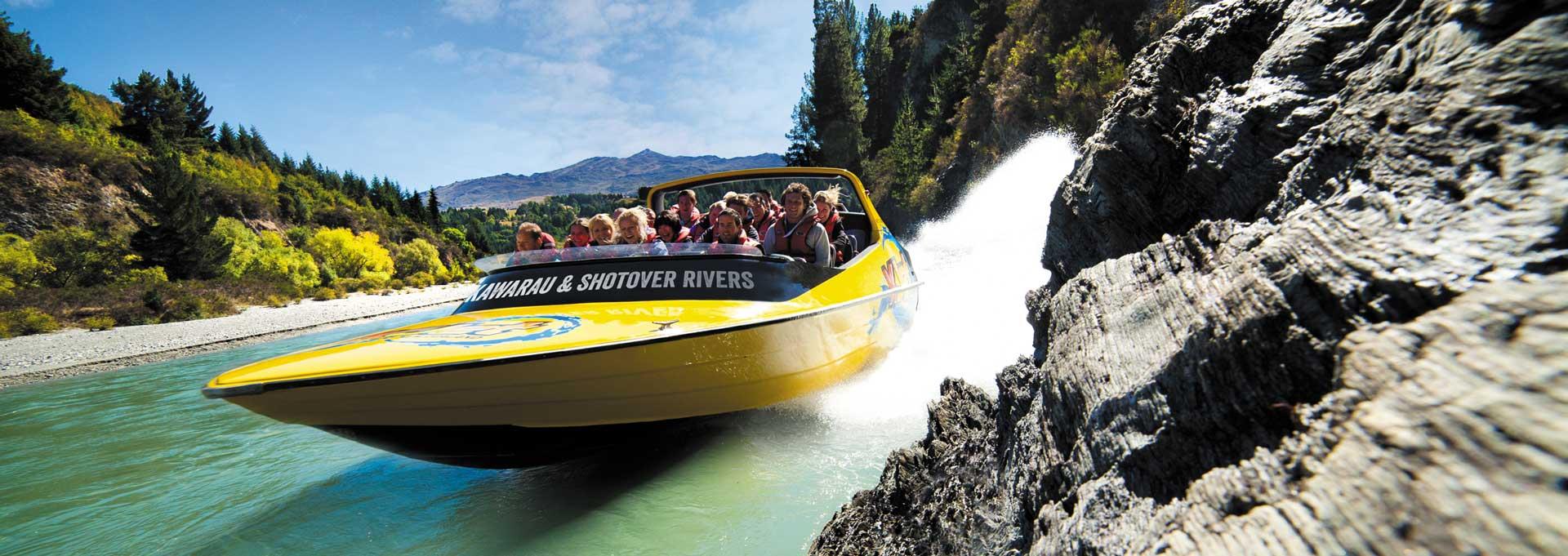 Guests are experiencing that the jet boat ride on Shotover River with KJet Queenstown is full of thrills and adrenaline.