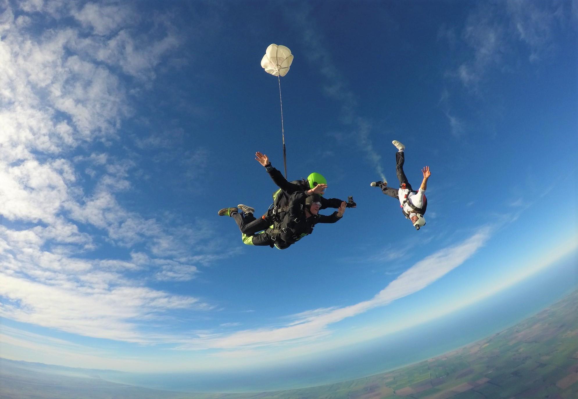 Tandem Skydive near Christchurch from 6,000ft