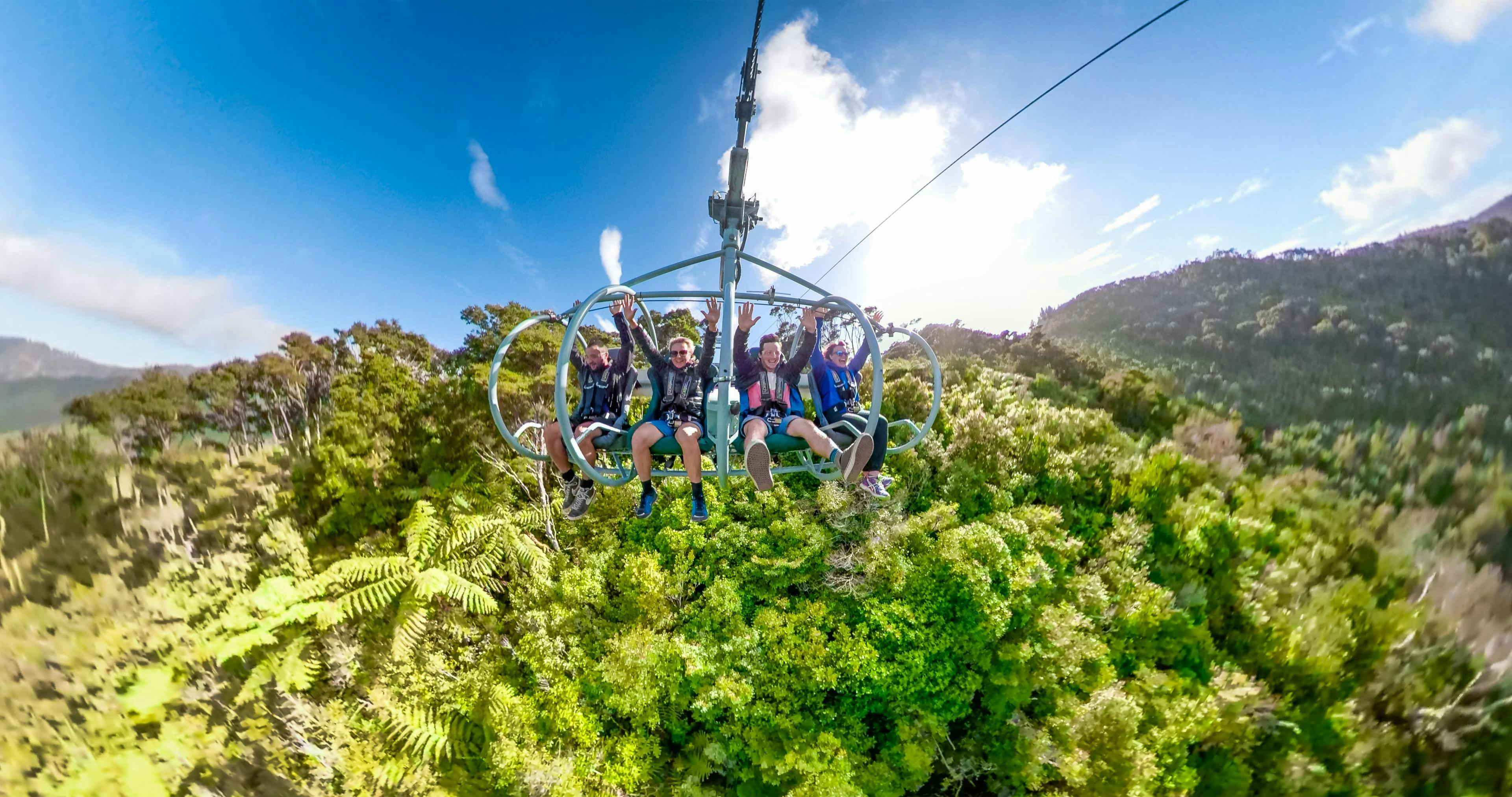 Nelson Zipline - Skywire Experience from Cable Bay Adventure Park Nelson.