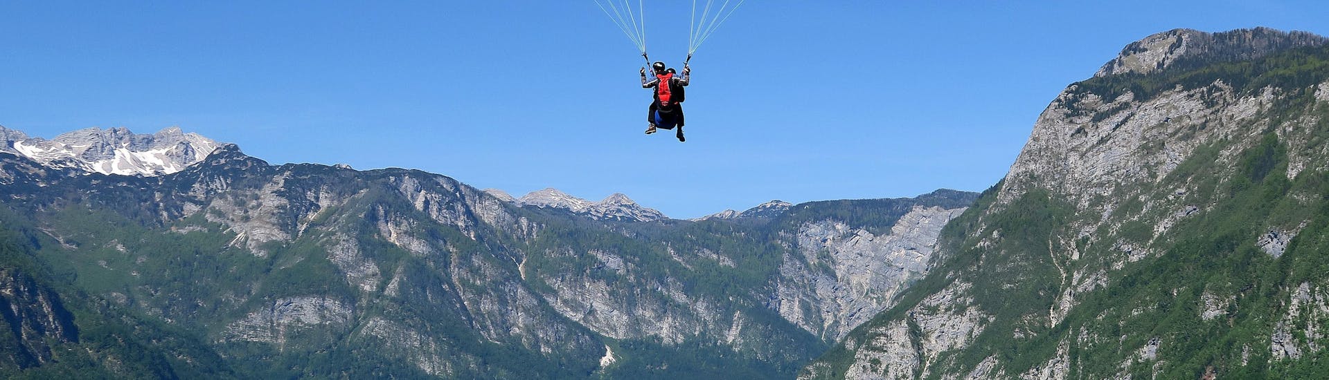 Panorama Tandem Paragliding in Bled (vanaf 10 j.) - Nationaal park Triglav.
