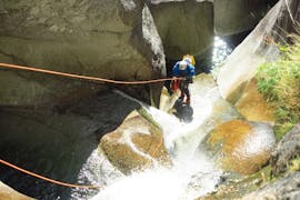 Sportliche Canyoning-Tour in Piode - Rio Egua mit Monterosa Canyoning.