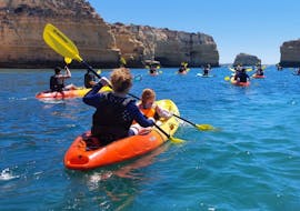 Kayak on the water during the Boat Trip to the Benagil Cave with Kayak or SUP with SeaAlgarve Albufeira.