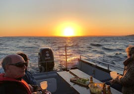 Foto genomen tijdens de boottocht bij zonsondergang naar Alvor met Blue Ocean Trips.