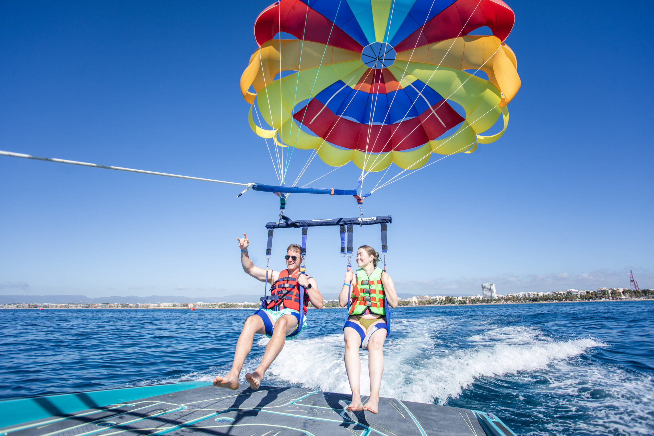 Parachute ascensionnel à Salou.